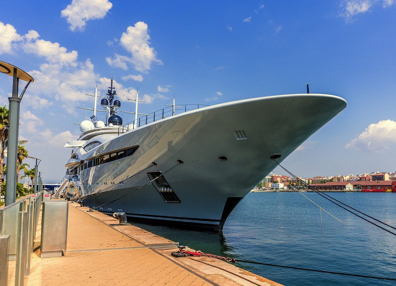 Superyacht at the quay